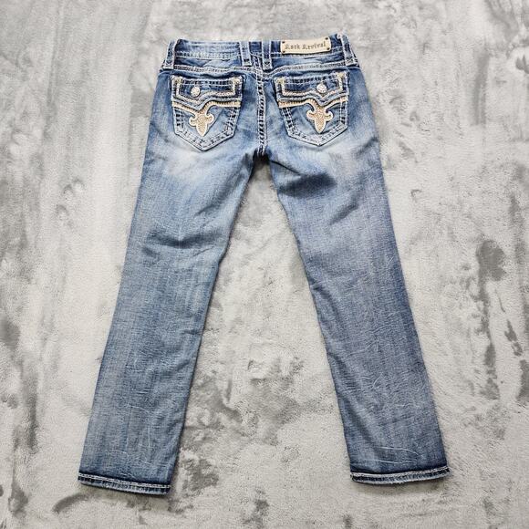Rock Revival Jeans Womens 26 Blue Low Rise Betty Cropped Capri Skinny Stretch - Picture 4 of 16